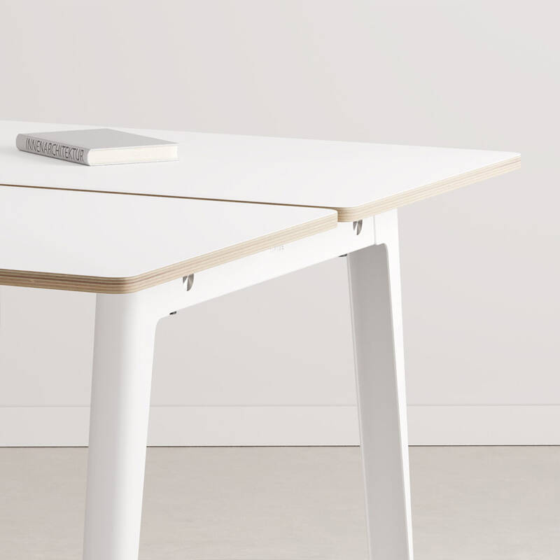Bench Bench NEW MODERN 4 places Stratifié Blanc Blanc Nuage TIPTOE