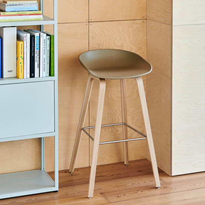 Tabouret haut ABOUT A STOOL AAS 32 H65 Blanc HAY