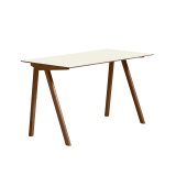 COPENHAGUE DESK 90 Lino blanc cassé/ noyer vernis à base d'eau